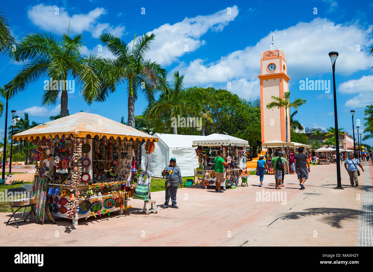 Benito Juarez Plaza Cozumel mexique est une destination de croisière populaire dans l'ouest des Caraïbes Banque D'Images