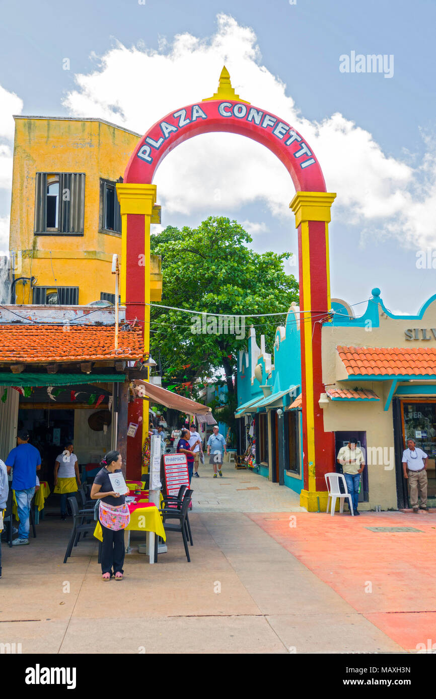 Cozumel mexique est une destination de croisière populaire dans l'ouest des Caraïbes Banque D'Images