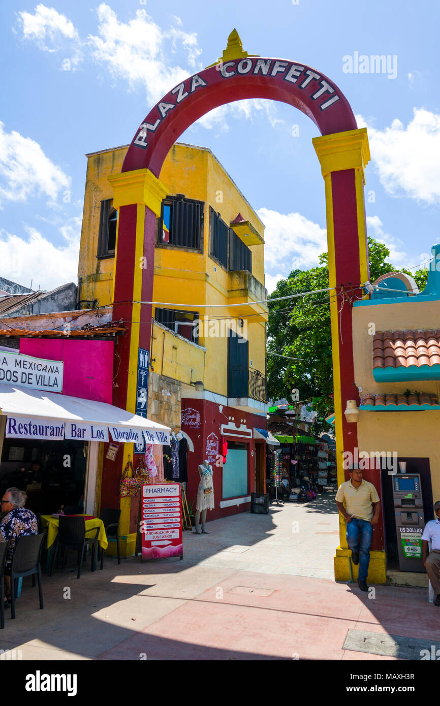 Cozumel mexique est une destination de croisière populaire dans l'ouest des Caraïbes Banque D'Images