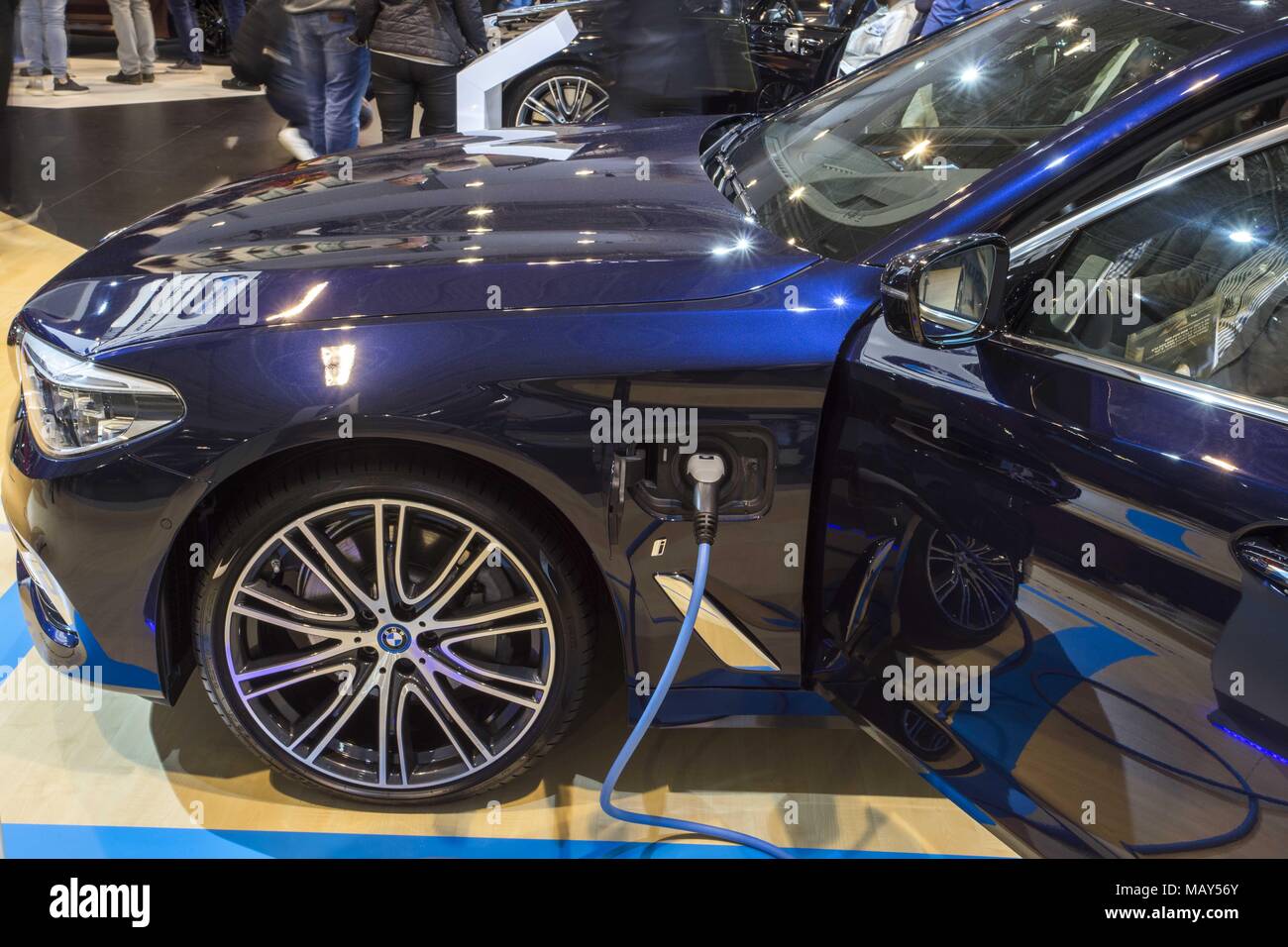 Poznan, Pologne, Grande Pologne. 5ème apr 2018. Poznan Motor Show 2018 est le plus grand de l'automobile en France et le quatrième en Europe. L'édition de cette année présente des véhicules en quatre salons : auto, moto, caravaning, camion et s'est tenu sous le slogan ''otorization de demain''. À la foire, vous pouvez voir plus de 60 premières mondiales de l'automobile, les concept cars et une vision de l'avenir de l'automobile par les concepteurs et les ingénieurs. Credit : Dawid Tatarkiewicz/ZUMA/Alamy Fil Live News Banque D'Images