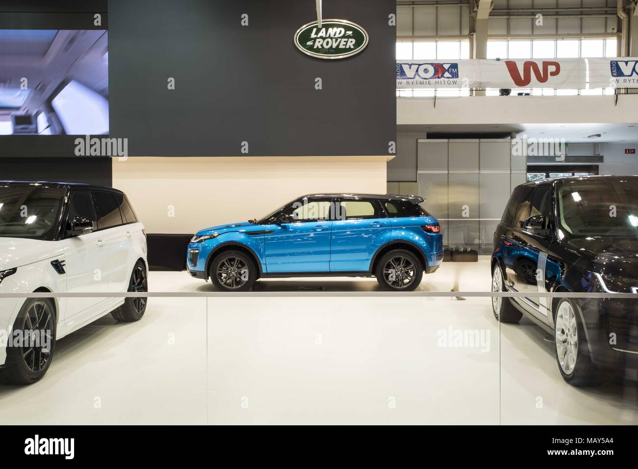 Poznan, Pologne, Grande Pologne. 5ème apr 2018. Poznan Motor Show 2018 est le plus grand de l'automobile en France et le quatrième en Europe. L'édition de cette année présente des véhicules en quatre salons : auto, moto, caravaning, camion et s'est tenu sous le slogan ''otorization de demain''. À la foire, vous pouvez voir plus de 60 premières mondiales de l'automobile, les concept cars et une vision de l'avenir de l'automobile par les concepteurs et les ingénieurs. Credit : Dawid Tatarkiewicz/ZUMA/Alamy Fil Live News Banque D'Images