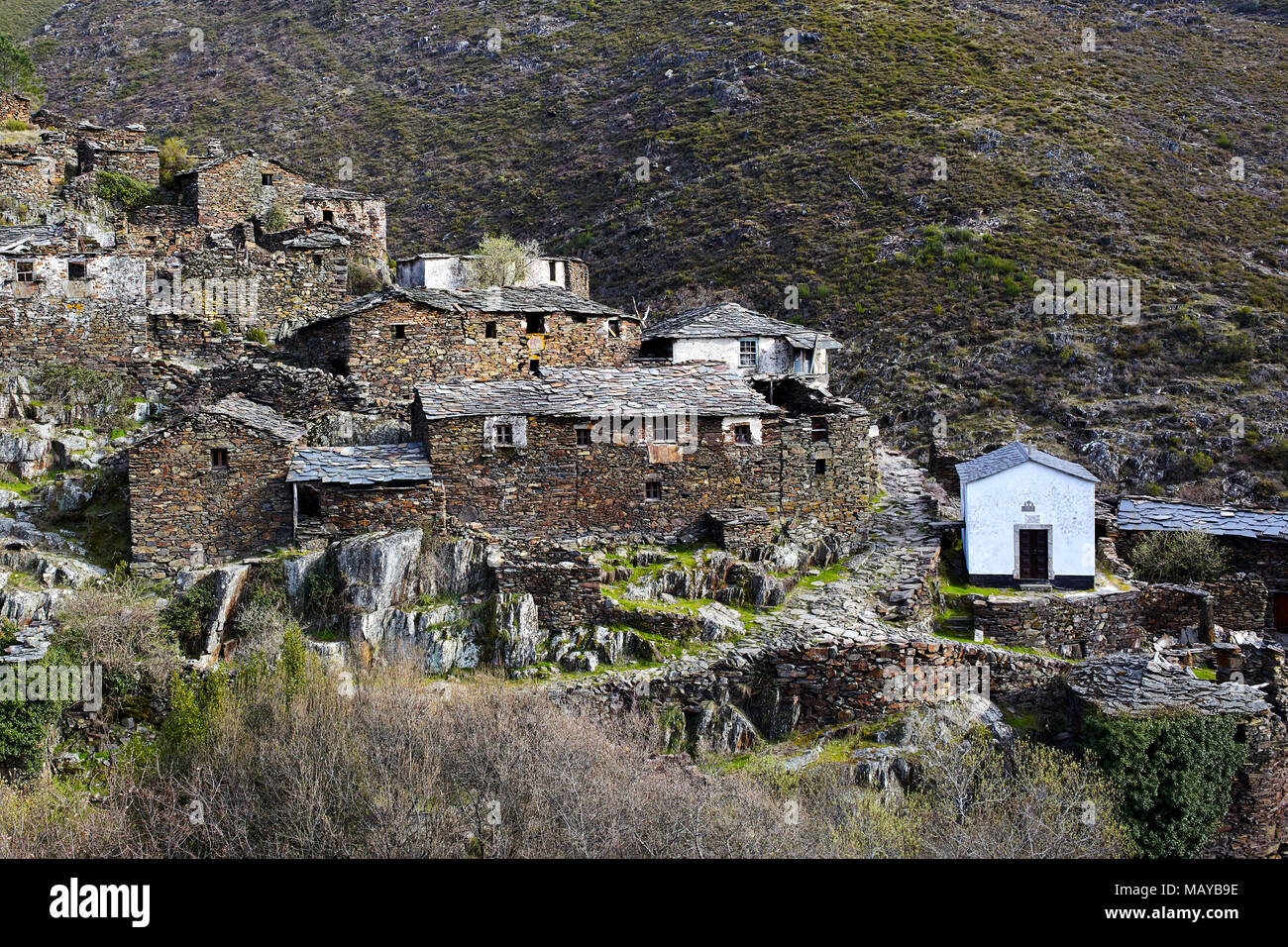 Vieux village médiéval Drave au Portugal, Aveiro Arouca, vieux village médiéval Drave au Portugal, Aveiro, Arouca Banque D'Images