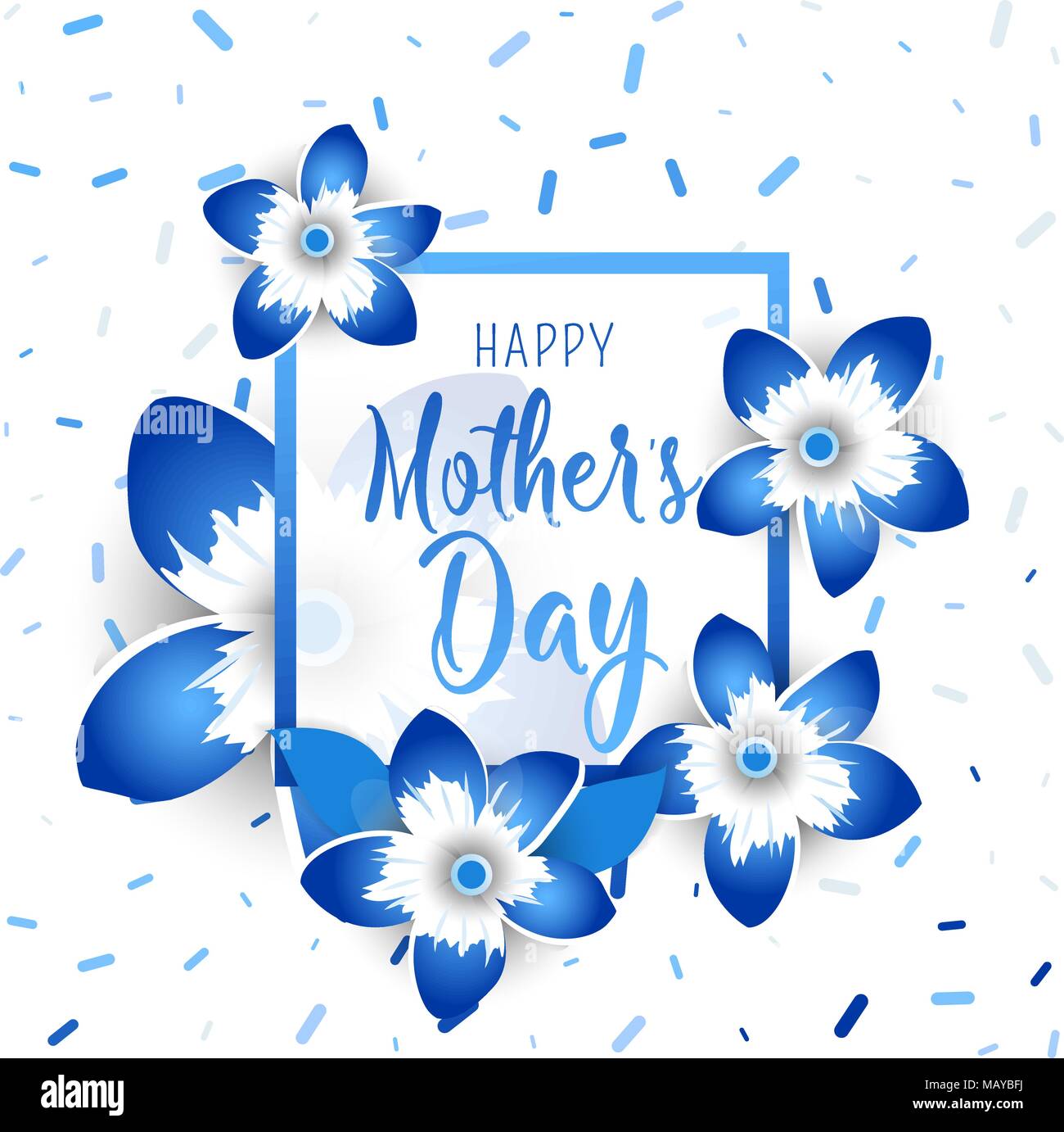 Template design affiche pour l'heureuse fête des mères avec des fleurs. Modèle de conception de la mode. IllustrationTemplate vecteur pour poster design happy mother' Illustration de Vecteur