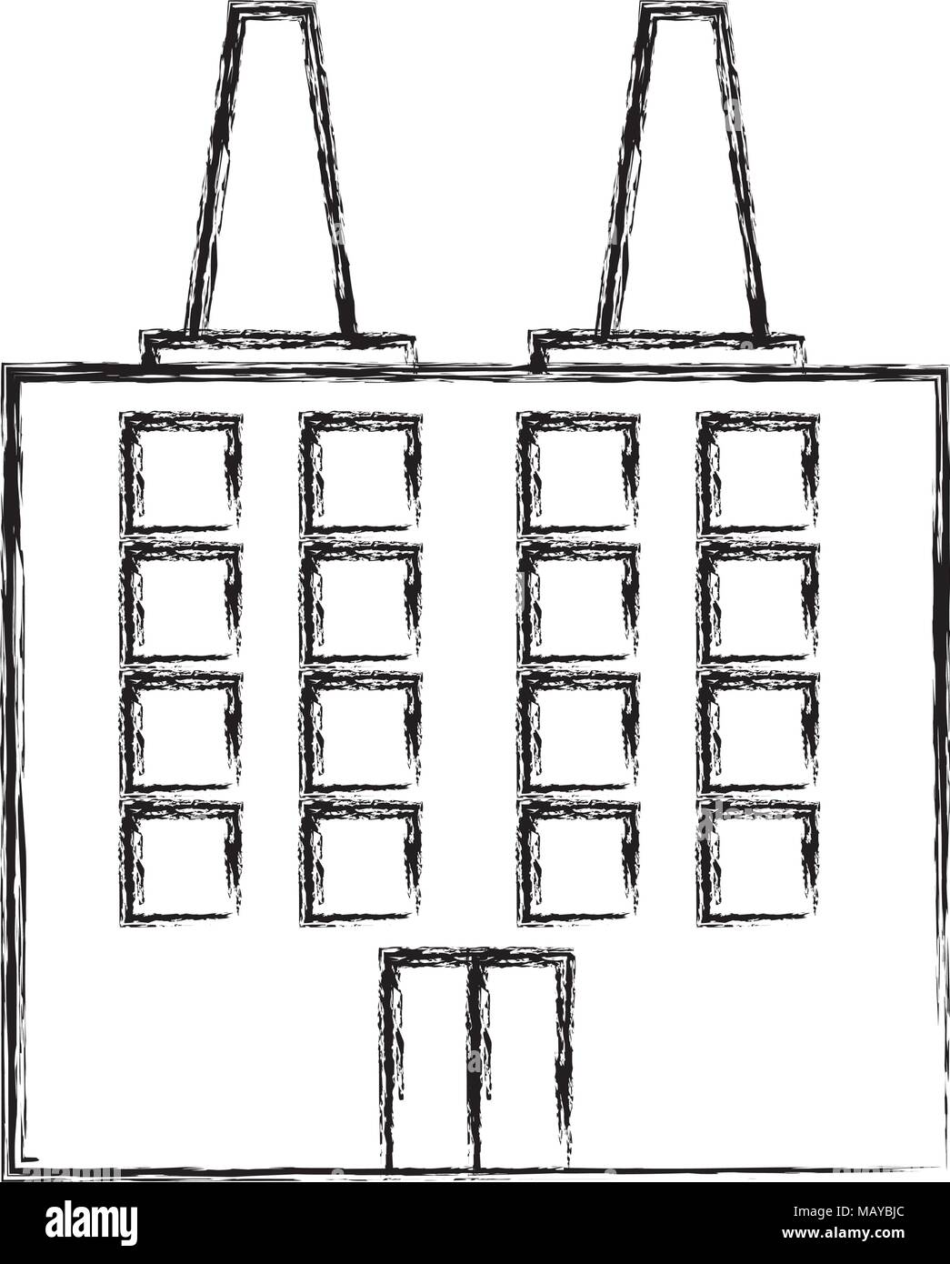 L'industrie et de l'environnement de l'usine grunge la contamination de l'air Illustration de Vecteur