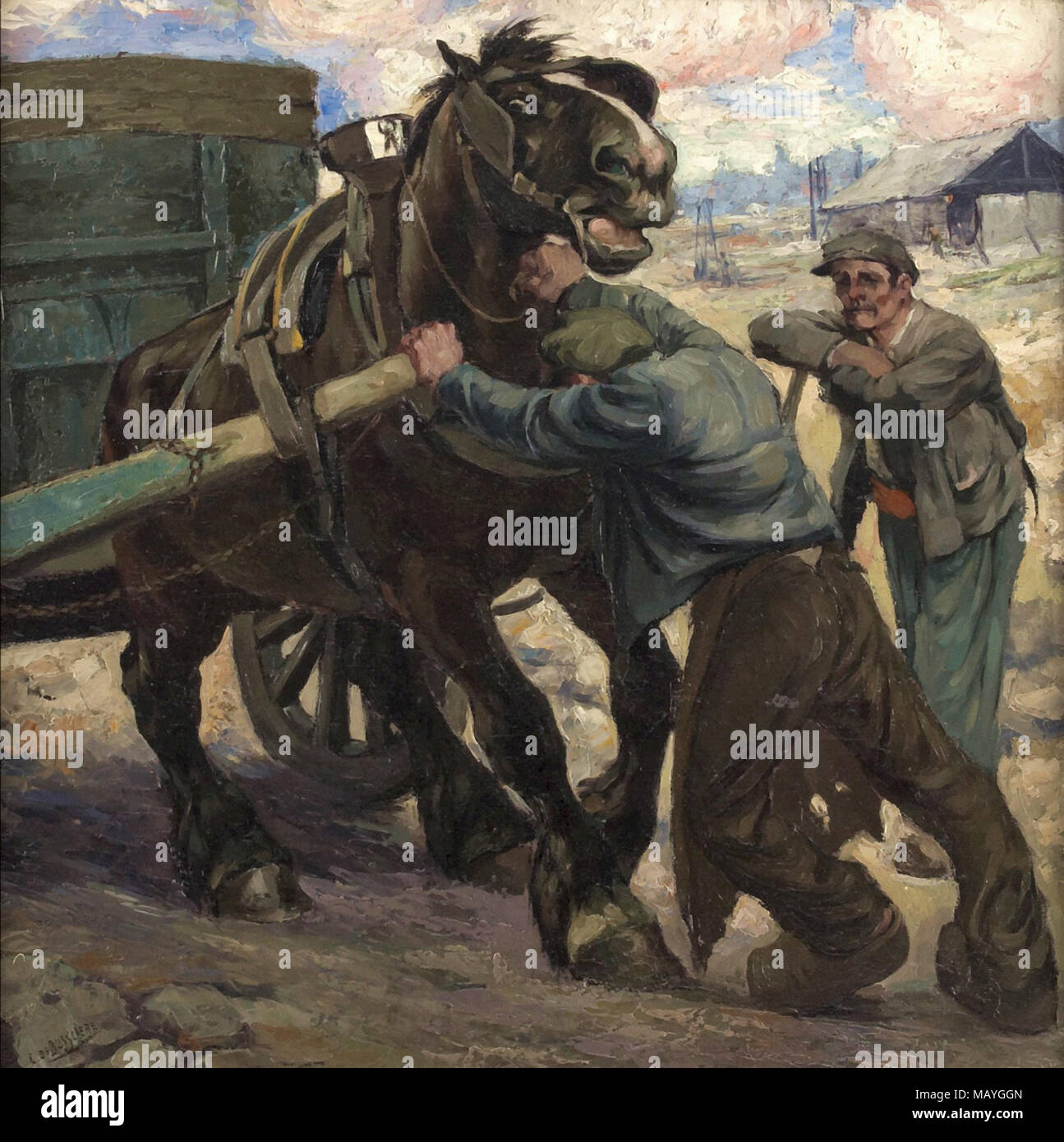 Busschere Constant de suspens - chevaux de trait Banque D'Images