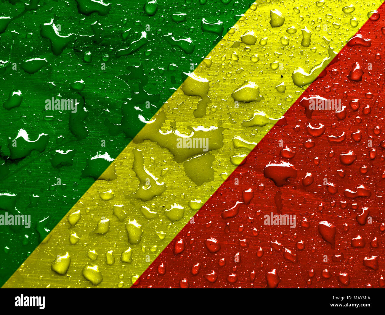 Pavillon du Congo avec des gouttes de pluie Banque D'Images