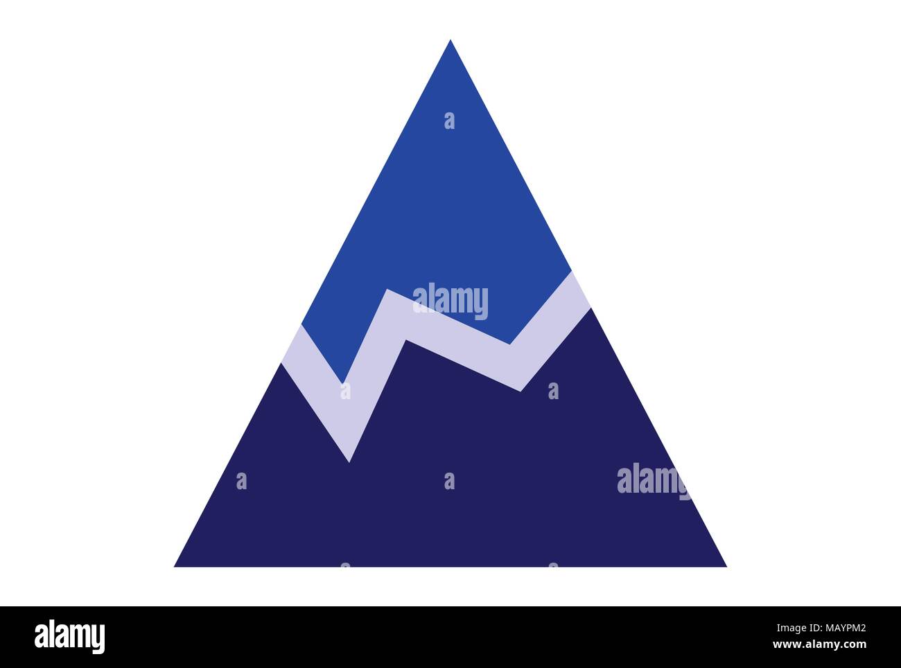 icône représentant le logo abstrait montagnes Illustration de Vecteur