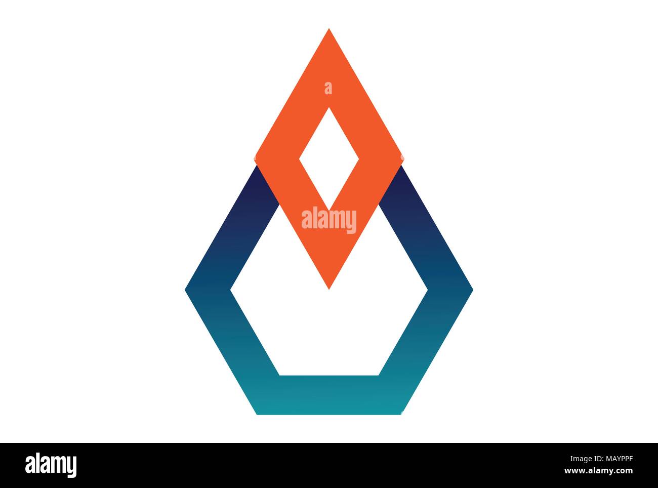 polygone logo résumé montagne Illustration de Vecteur