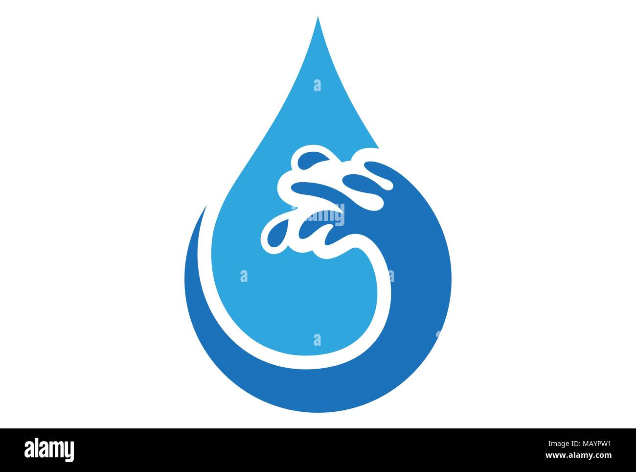 concept de vecteur de conception de logo abstrait d'eau Illustration de Vecteur