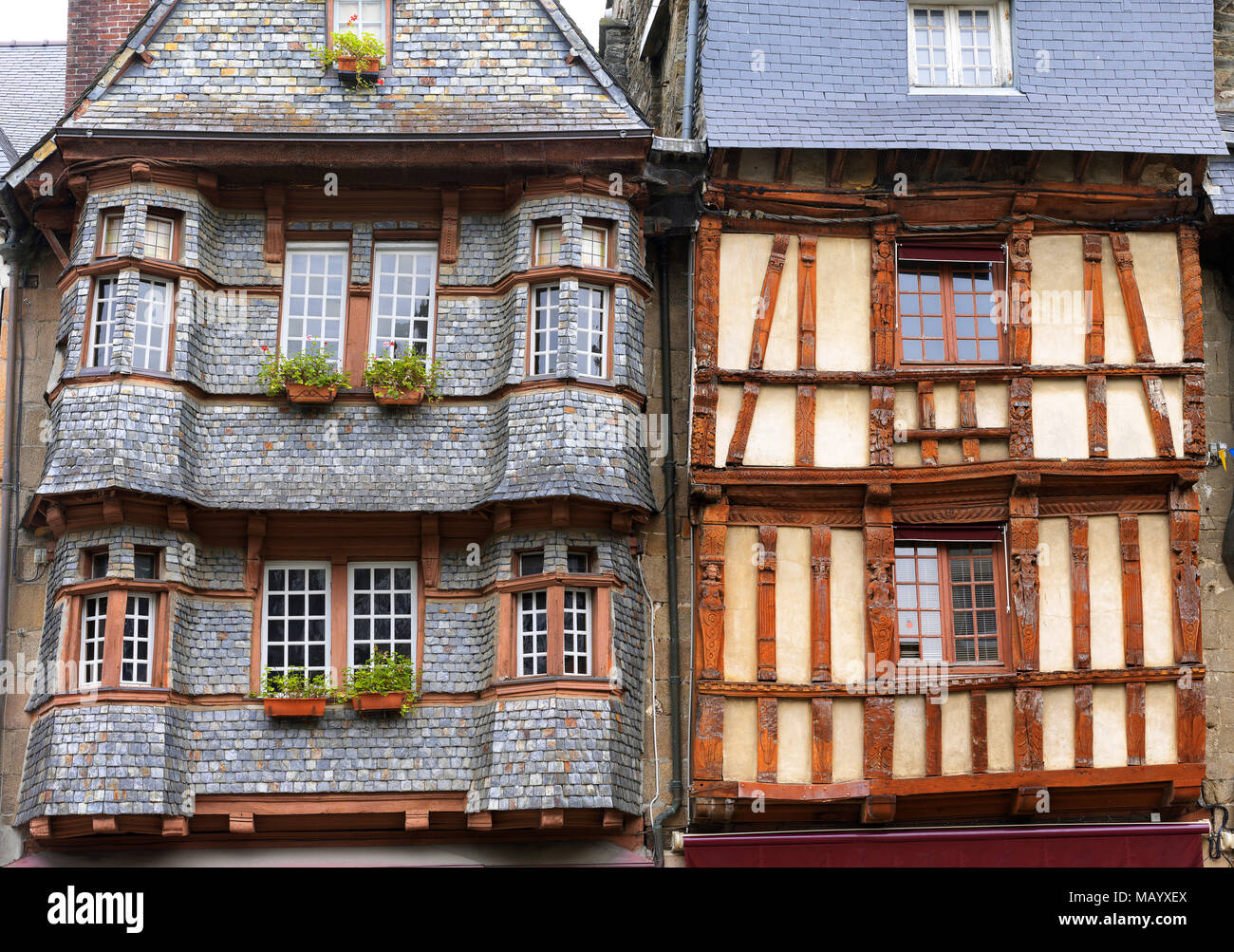 Maisons à colombages médiévales, façade, centre historique, Lannion, Département Côtesd'Armor Maisons à colombages médiévales, façade, centre historique, Lannion, Département Côtesd'Armor
