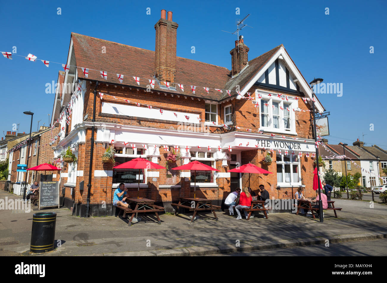 L'Étonnant pub, Enfield, Londres, UK Banque D'Images