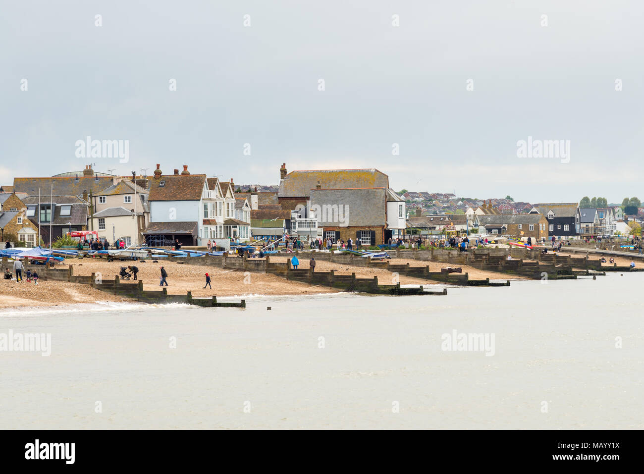 Au bord de Whitstable, Kent, UK Banque D'Images