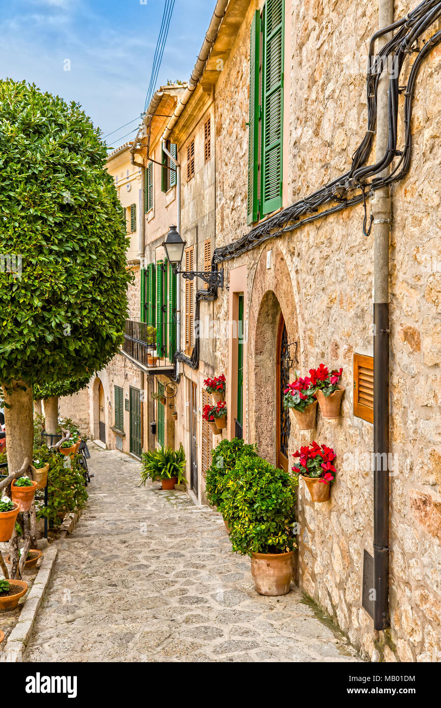 Impression de Valldemossa dans les montagnes de Tramuntana à Majorque Banque D'Images