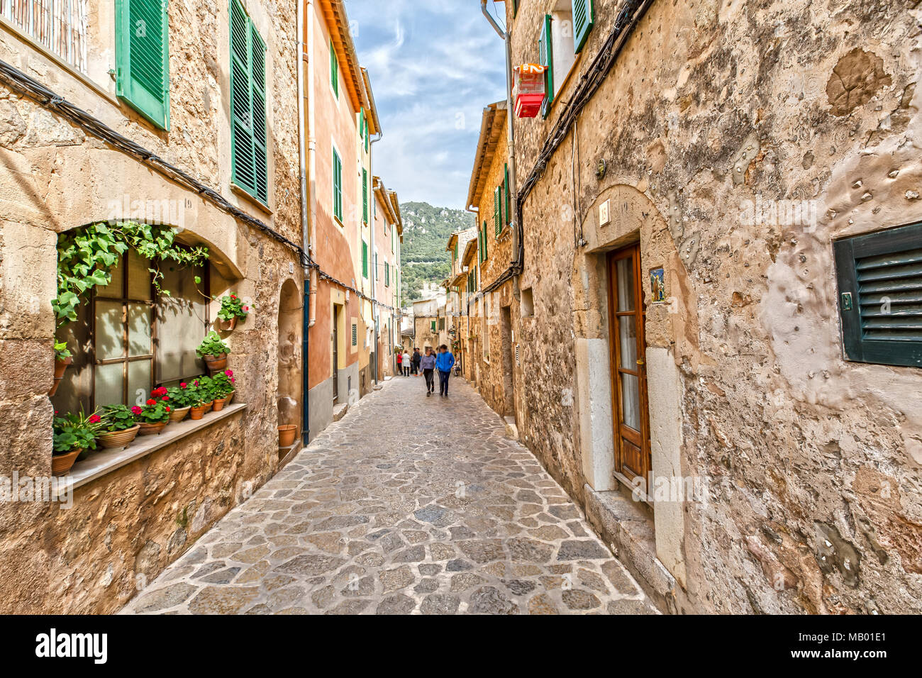 Impression de Valldemossa dans les montagnes de Tramuntana à Majorque Banque D'Images