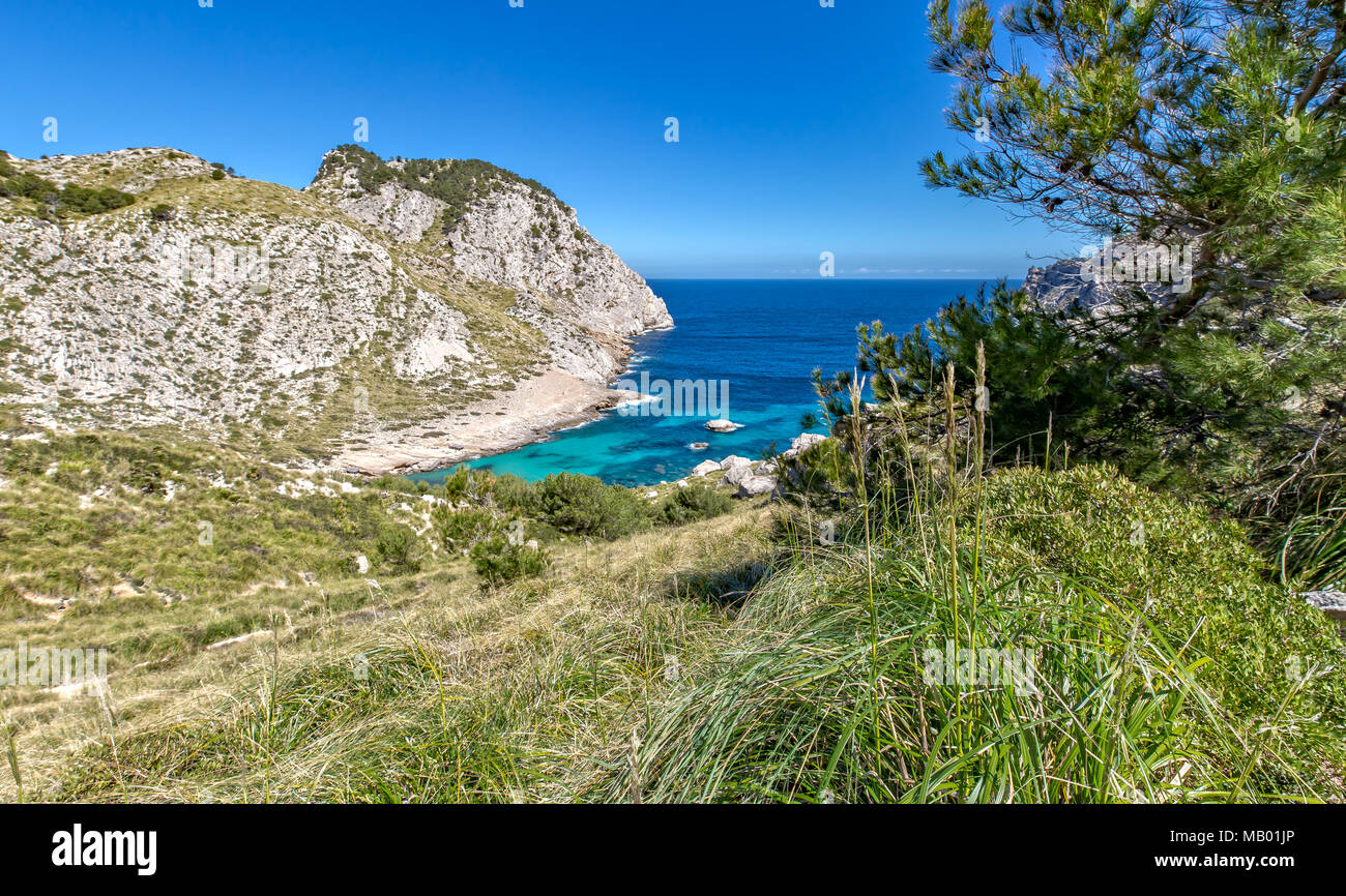 Vue panoramique sur le Cap de Formentor en Majorque Banque D'Images