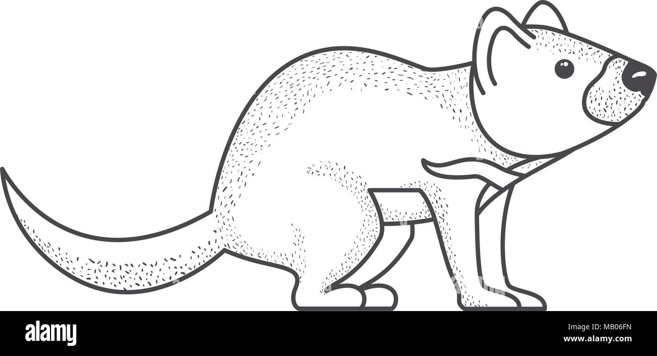 Diable de Tasmanie sauvage créature Illustration de Vecteur