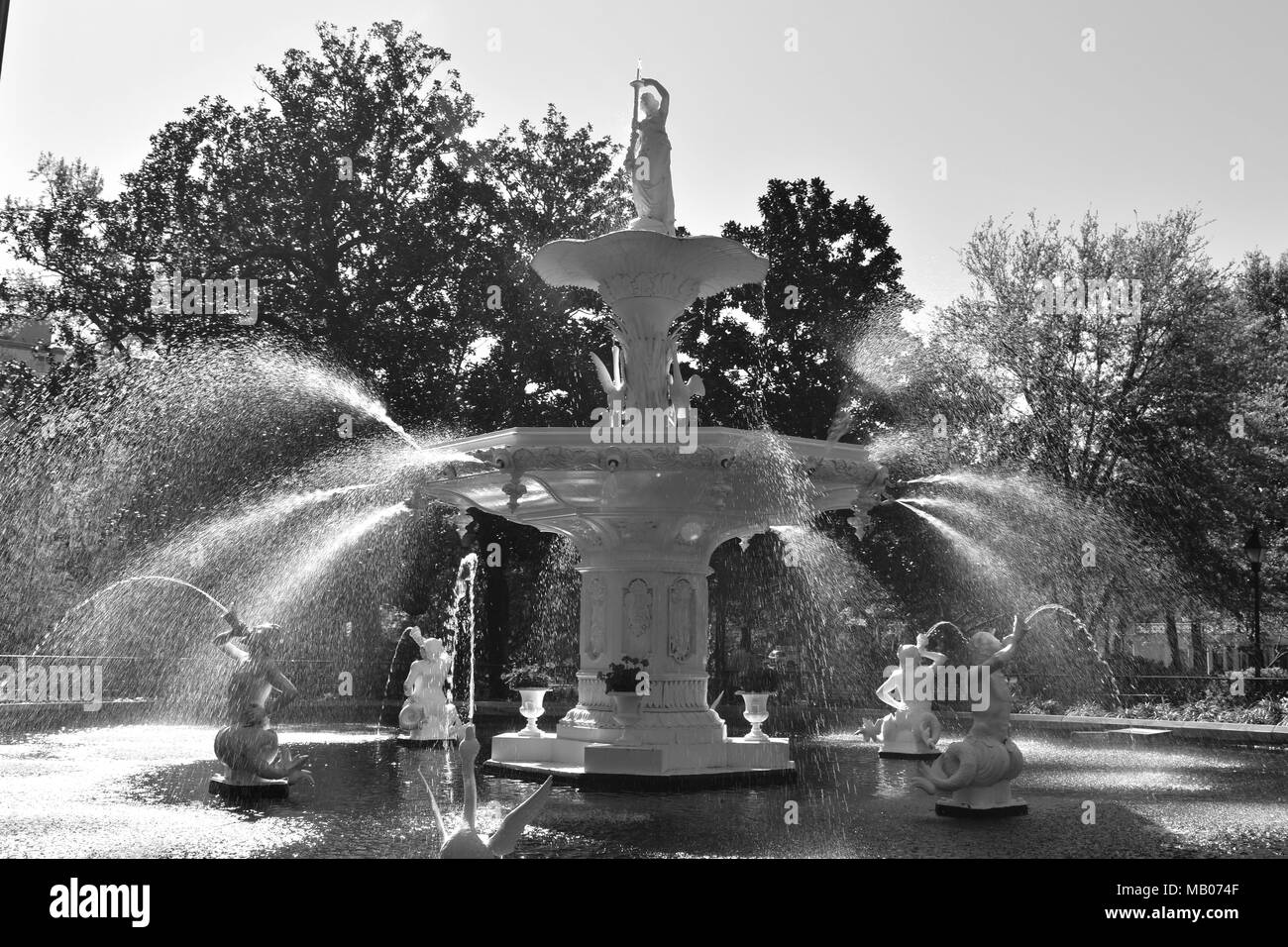 Fontaine à Forysth Park Banque D'Images