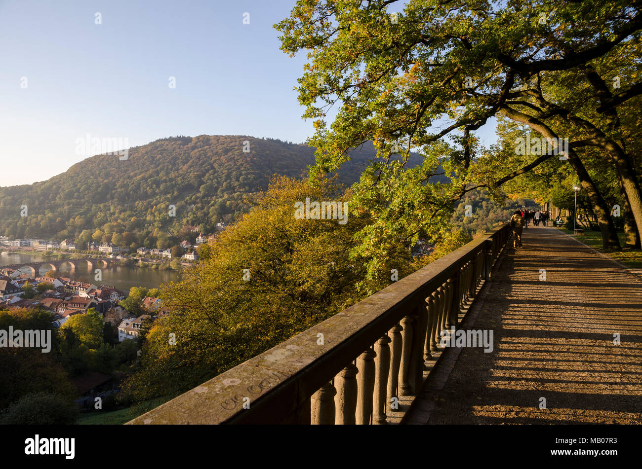 Panoramaansicht vom Schloss Heidelberg, Bade-Wurtemberg, Allemagne, Europa Banque D'Images