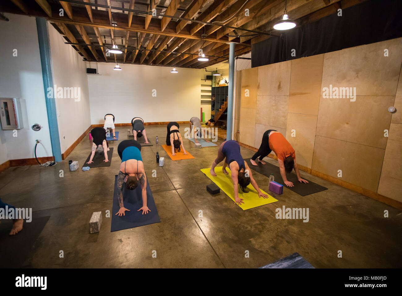 Yoga Studio Editorial Banque D'Images