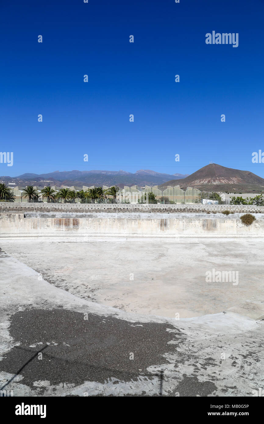 Réservoir sec près de Atogo et Casablanca, Tenerife, Canaries, Espagne Banque D'Images