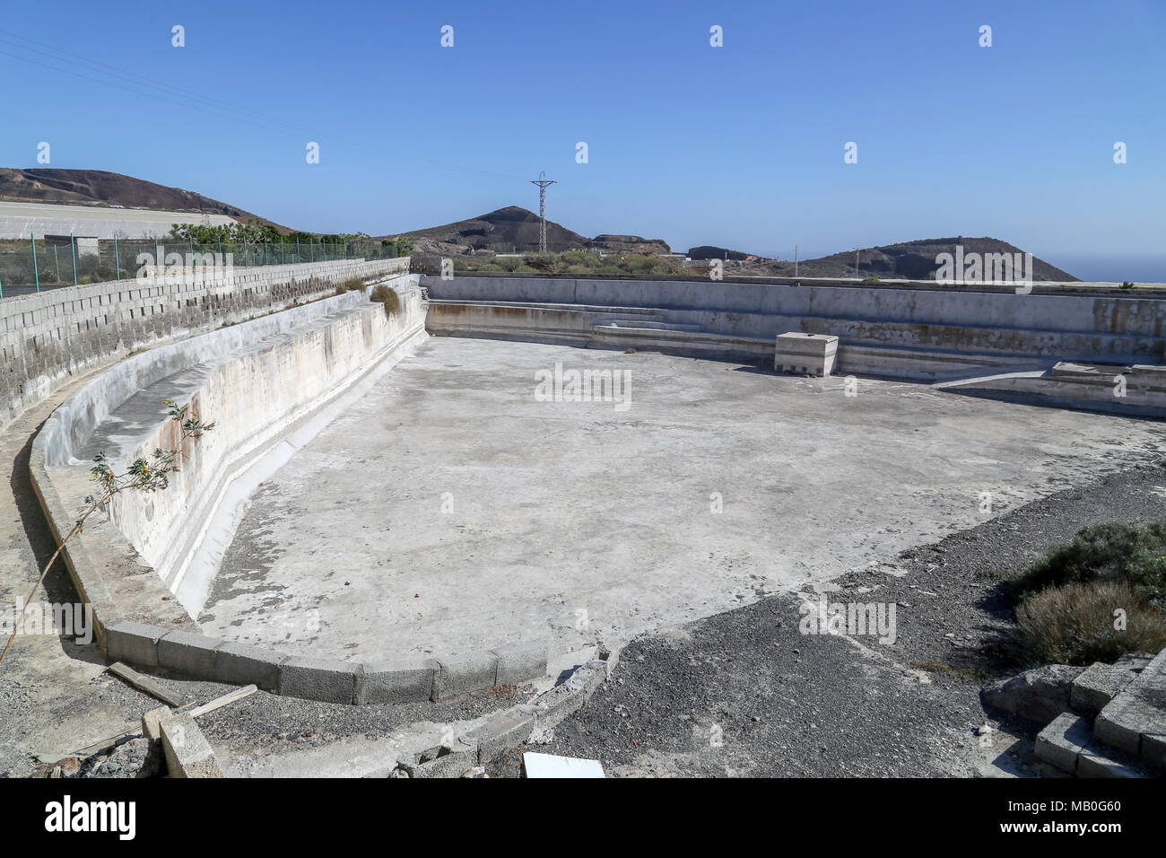 Réservoir sec près de Atogo et Casablanca, Tenerife, Canaries, Espagne Banque D'Images