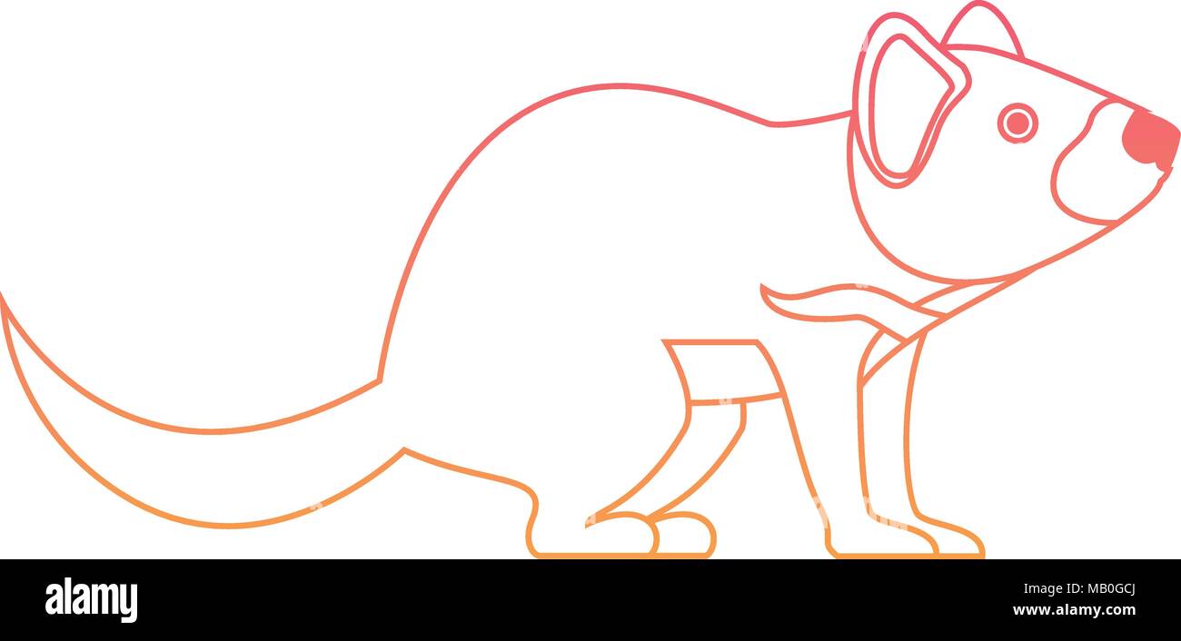 Diable de Tasmanie sauvage créature Illustration de Vecteur