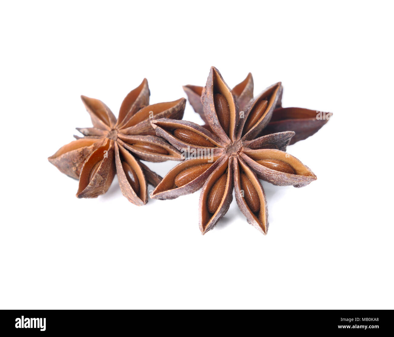 Forme de l'anis étoile isolé sur fond blanc Banque D'Images