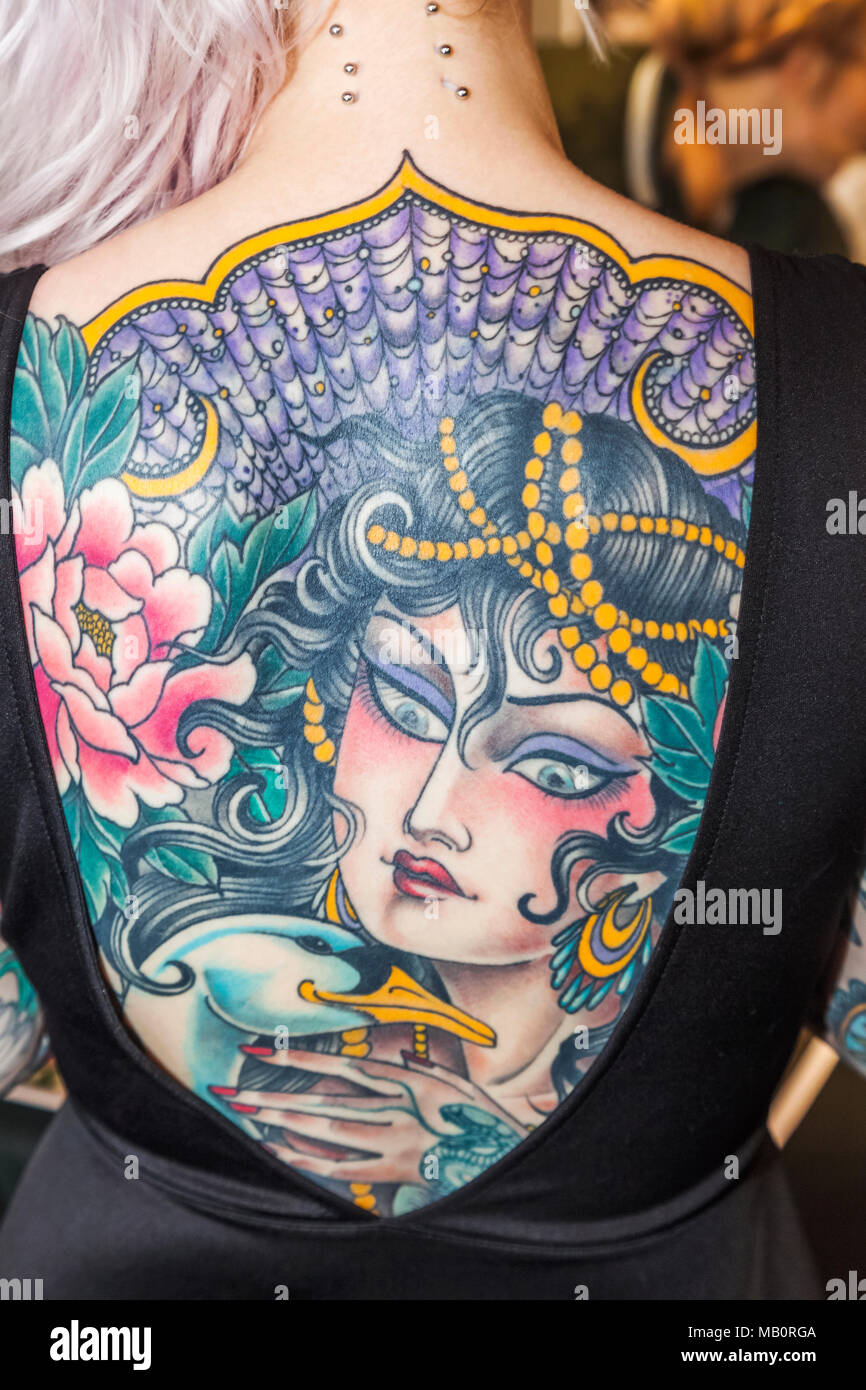 L'Angleterre, Londres, London Convention de Tatouage, tatouage Détail Banque D'Images