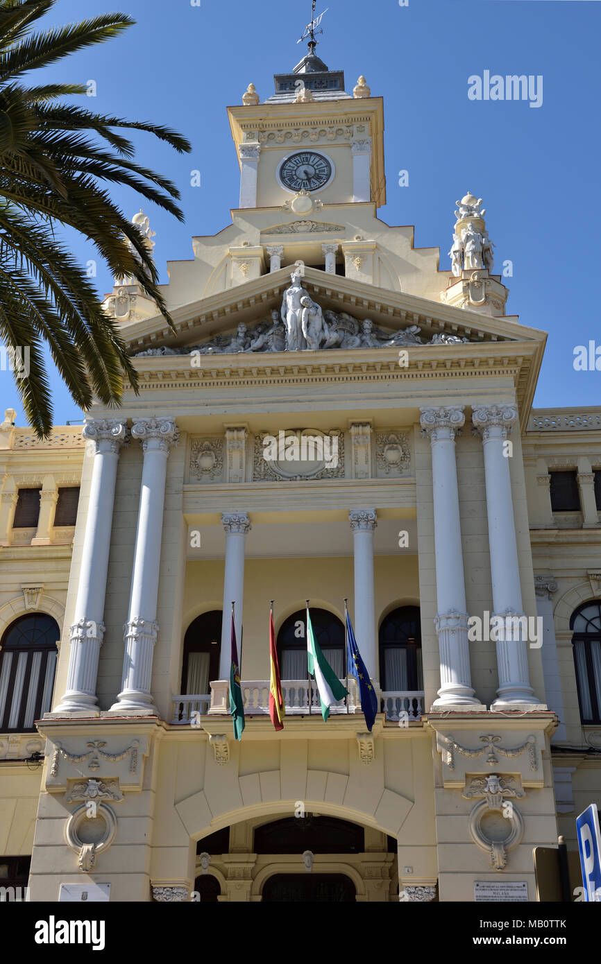 Hôtel de ville, Malaga Espagne Banque D'Images