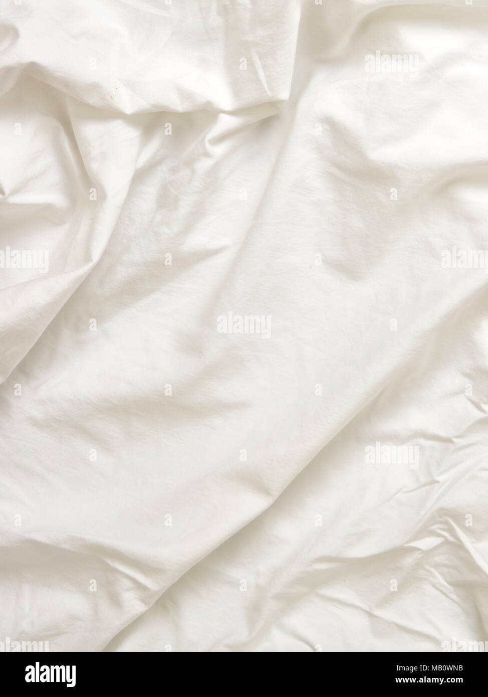 Tissu coton blanc froissé les draps background Banque D'Images