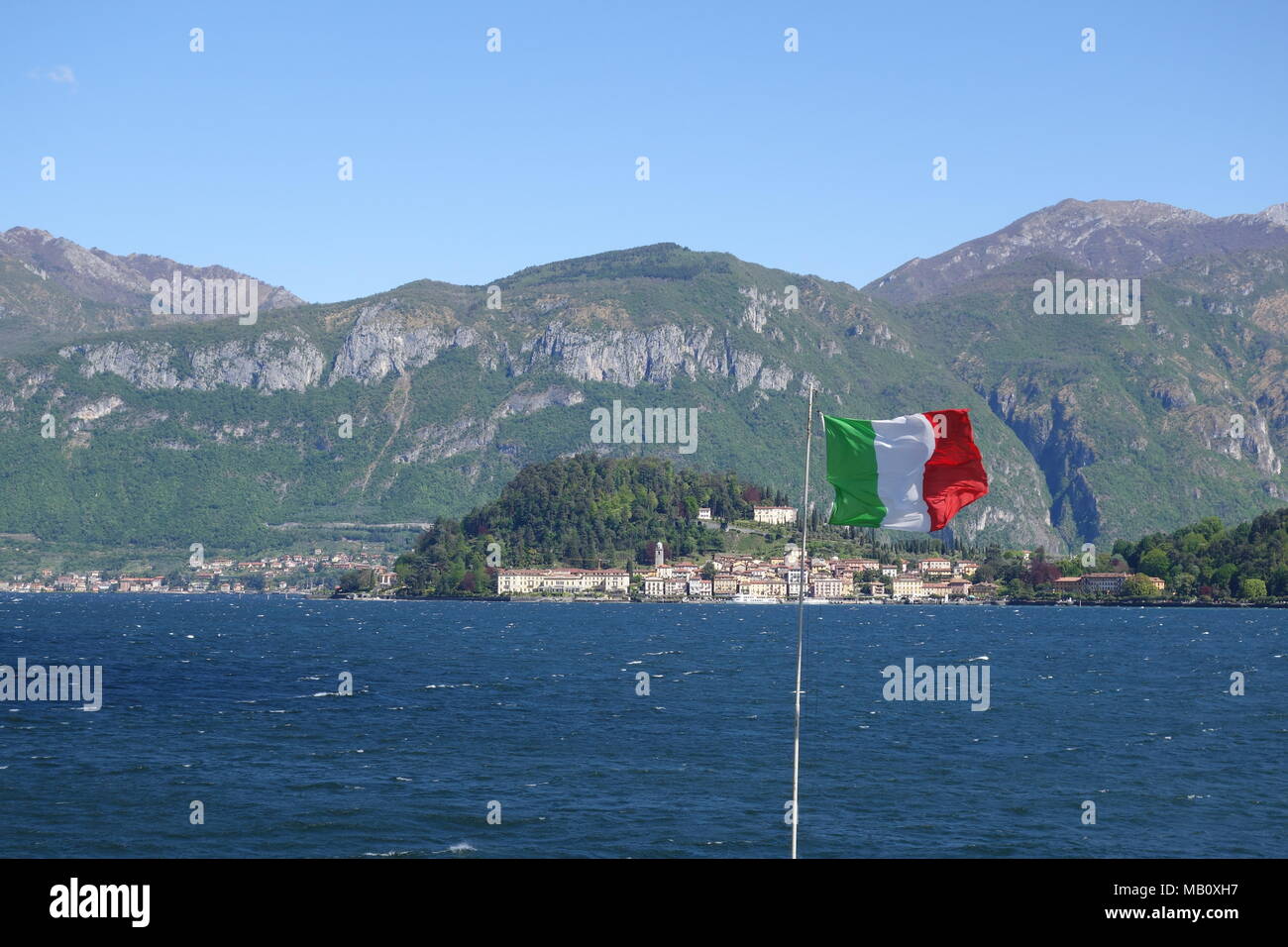 Vue paysage de Bellagio, Lac de Côme en Italie, Europe Banque D'Images