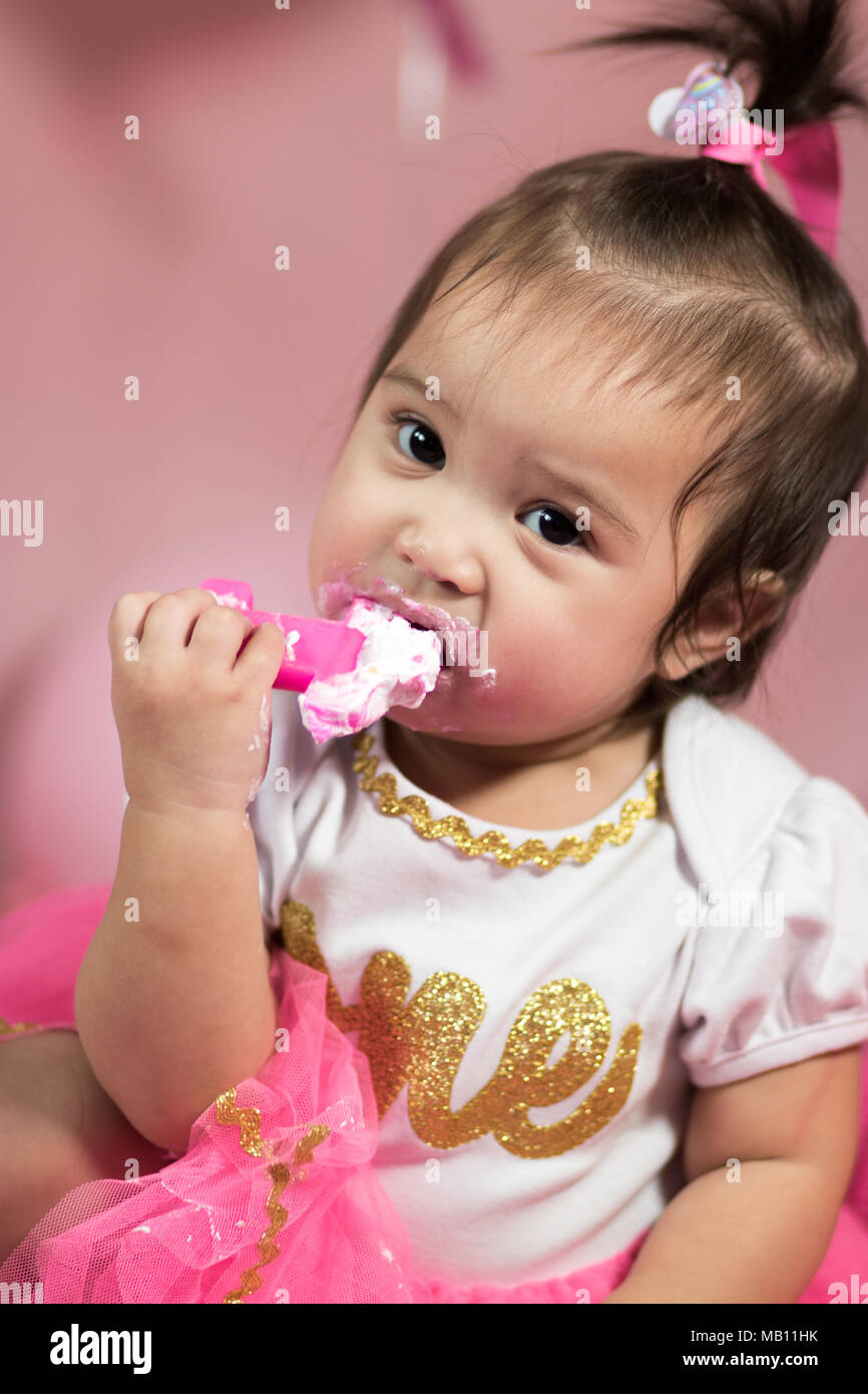 Fille d’anniversaire Banque D'Images