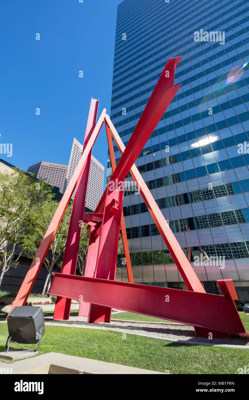 Mark DiSuvero hoshone', ', sculpture de métal, 1982, Citigroup Center, Los Angeles, Californie, USA Banque D'Images