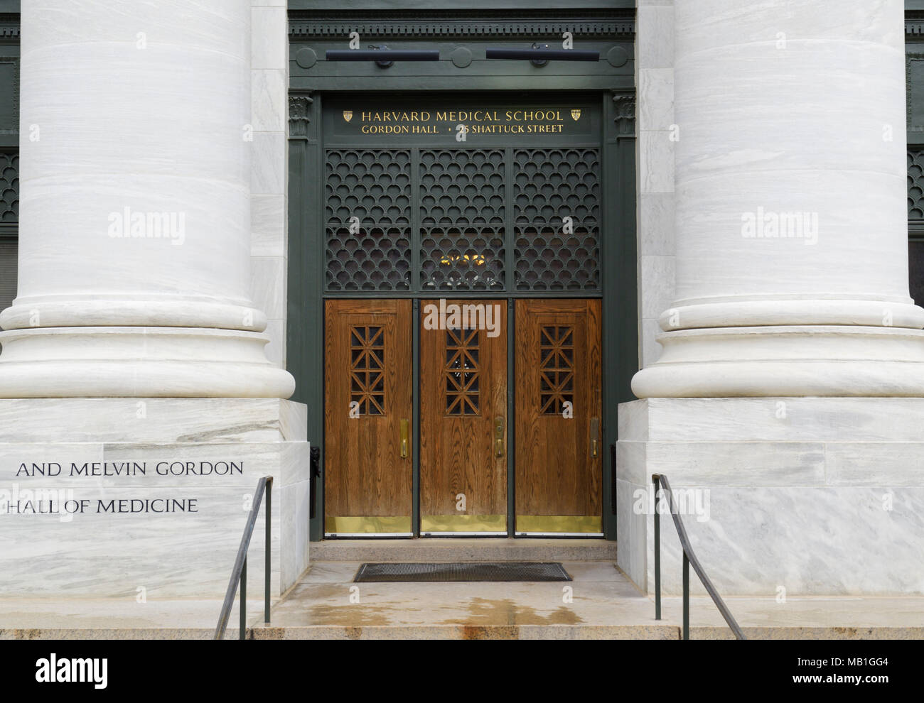 Entrée de l'École de médecine de Harvard, Boston, MA Banque D'Images