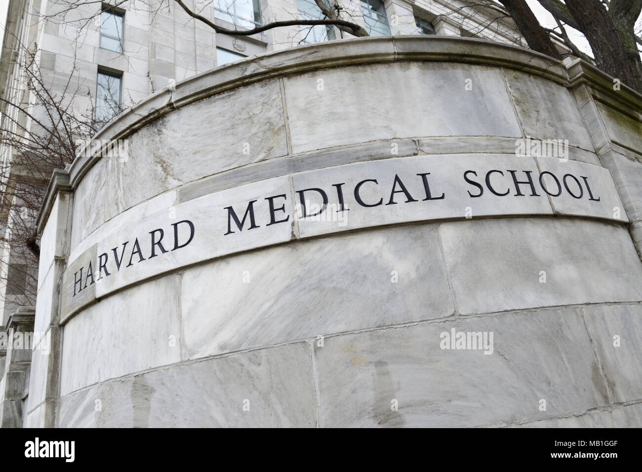 Entrée de l'École de médecine de Harvard, Boston, MA Banque D'Images