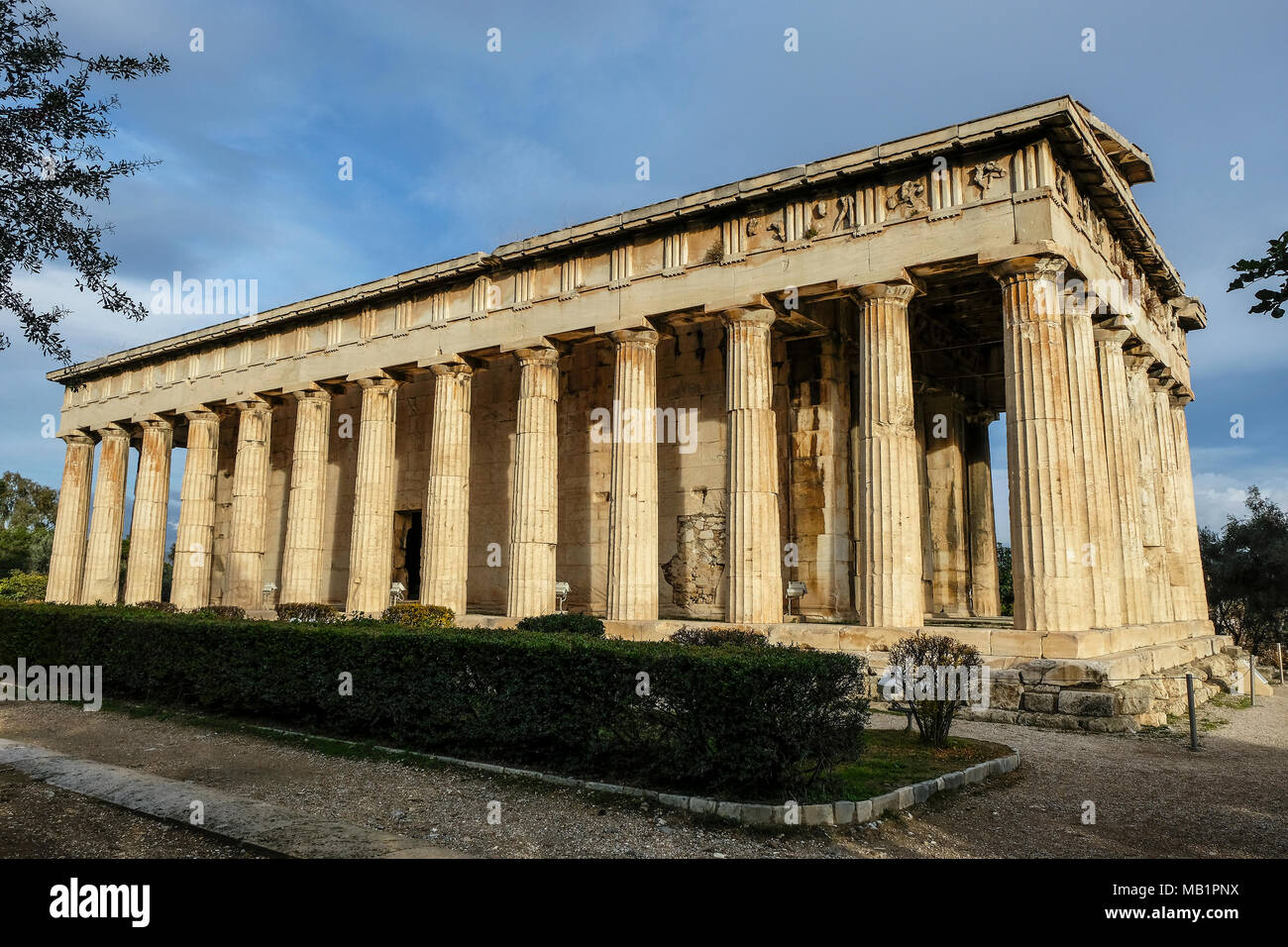 Temple d'Herphaesus dans l'ancienne Agora à Athènes, Grèce. Banque D'Images