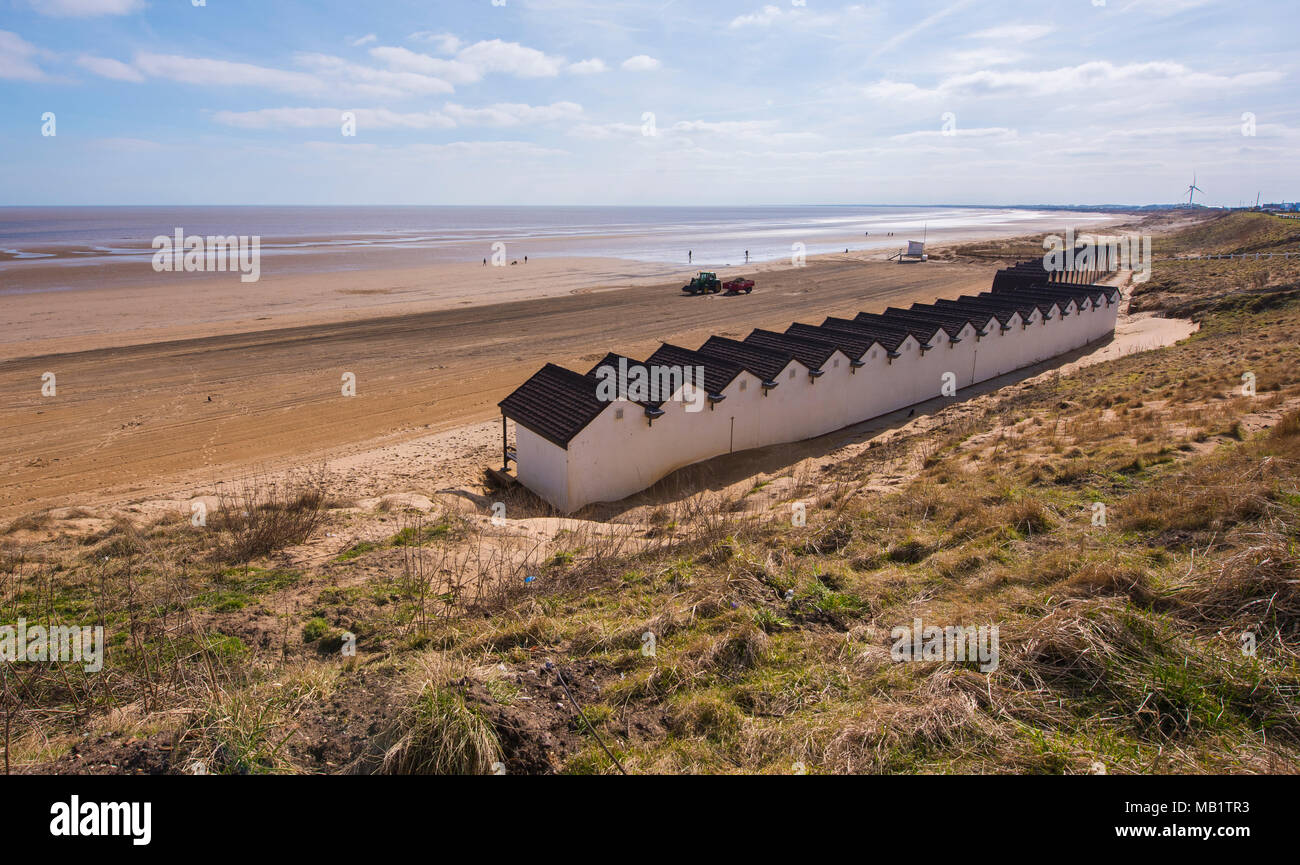 Belvedere Beach, Bridlington, East Riding, Yorkshire, Angleterre, Royaume-Uni. Banque D'Images