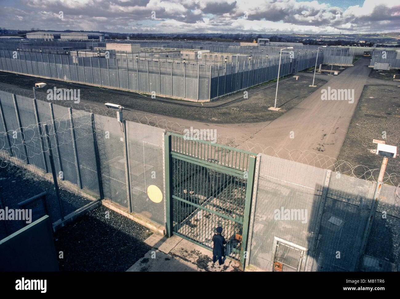 La prison de Maze en Irlande du Nord du comté de Down anciennement Centre de détention à Long Kesh blocs H 1981 Banque D'Images