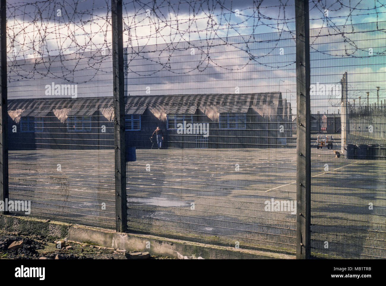 Centre de Détention de Long Kesh Le Labyrinthe Prison County Down Irlande du Nord 1981 Banque D'Images