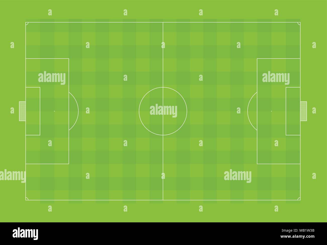 Vector illustration d'un terrain de football ou de soccer avec des proportions officielles Illustration de Vecteur