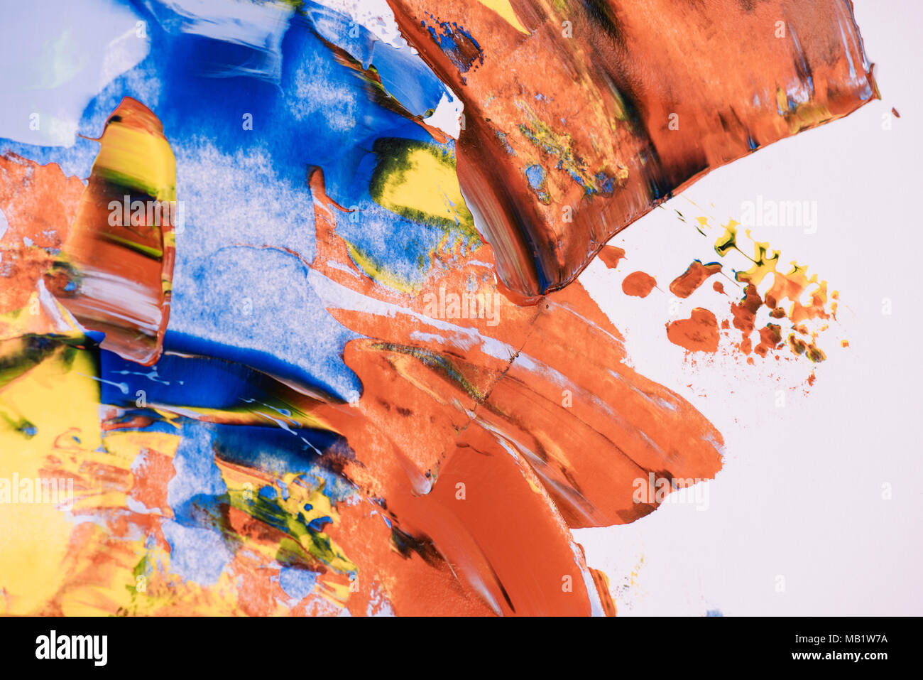 Vue rapprochée de la peinture décorative abstract colorful Banque D'Images