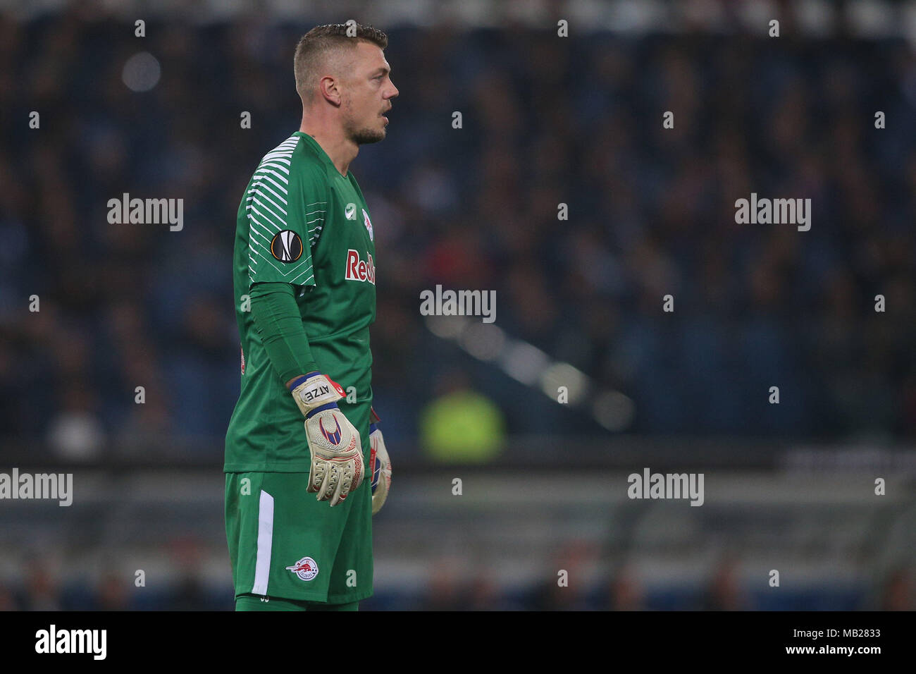 05.04.2018. Stadio Olimpico, Rome, Italie. Ligue de l'Uefa SS Lazio vs FC Salzburg.ALEXANDER WALKE en action pendant le match S.S. Lazio vs Salzburg au Stadio Olimpico à Rome. Banque D'Images