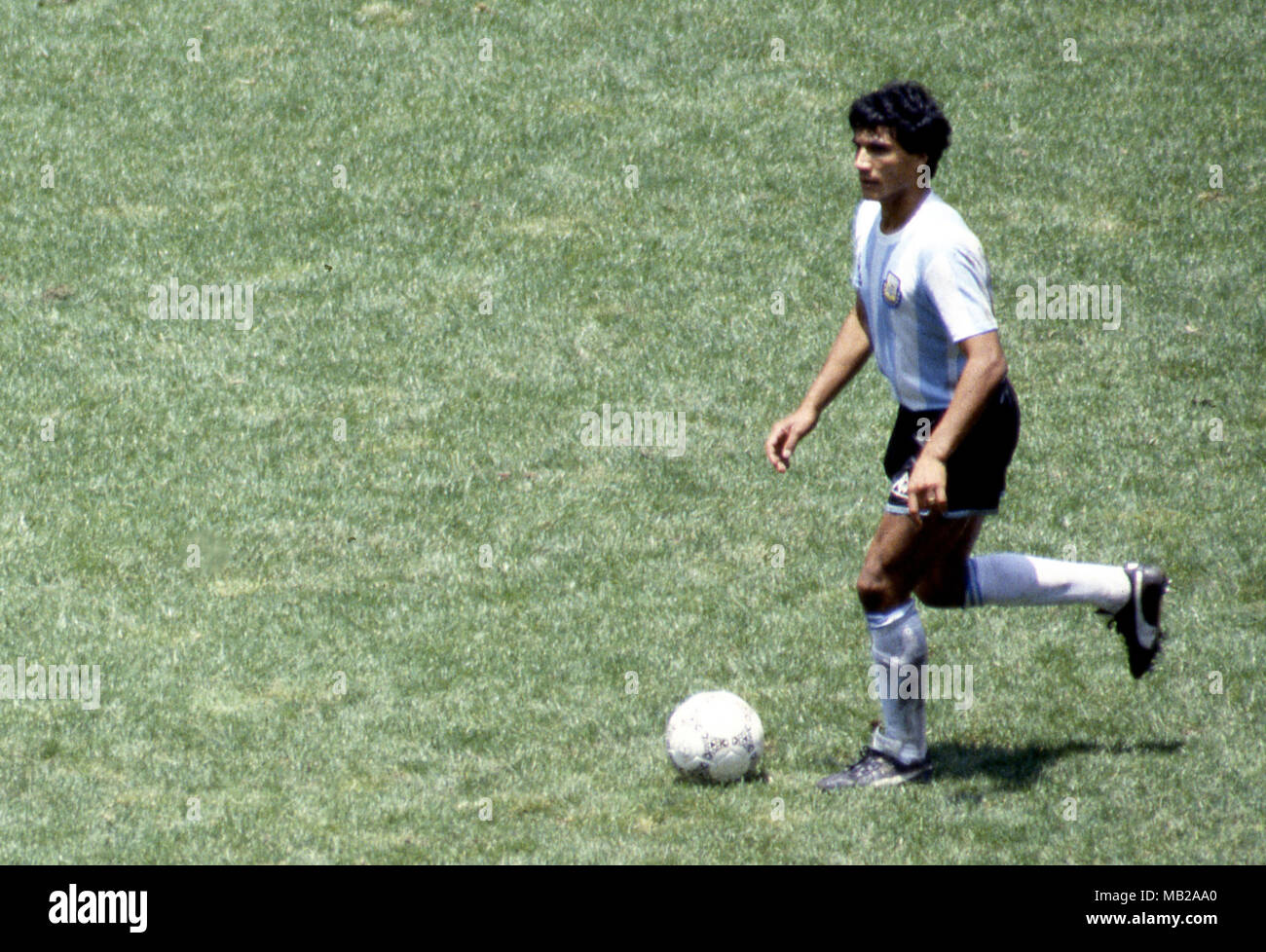 Coupe du Monde FIFA - Mexique 1986 du 29.6.1986, Estadio Azteca, Mexico, D.F. L'Argentine Final v l'Allemagne de l'Ouest. Enrique Htor - Argentine Banque D'Images