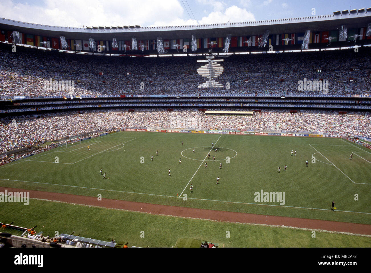 Coupe du Monde FIFA - Mexique 1986 du 29.6.1986, Estadio Azteca, Mexico, D.F. L'Argentine Final v l'Allemagne de l'Ouest. Azteca stadium lors de la finale. Banque D'Images