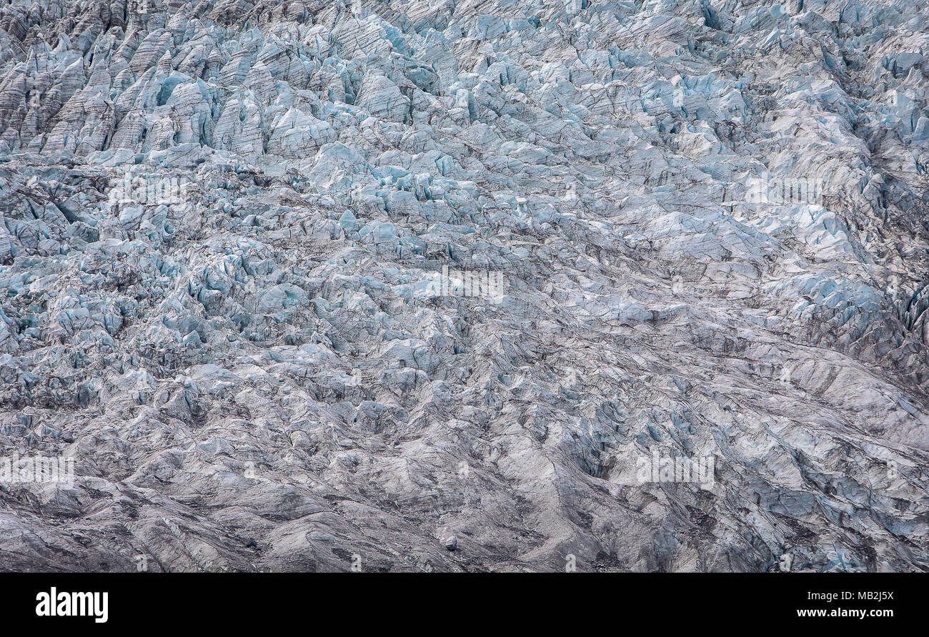 Glacier Pía, détail, à partir de la baie, dans Pía Canal Beagle (Northwest Branch), PN Alberto de Agostini, la Terre de Feu, Patagonie, Chili Banque D'Images