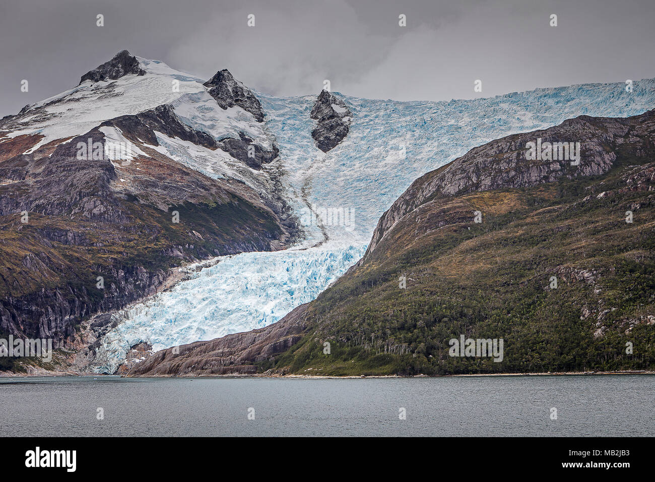 Italia, l'Avenue des glaciers les glaciers, PN Alberto de Agostini, la Terre de Feu, Patagonie, Chili Banque D'Images