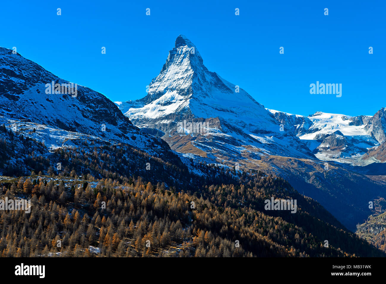 Cervin avec Hörnli, Zermatt, Valais, Suisse Banque D'Images