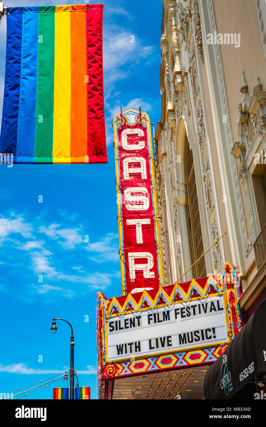 Le quartier Castro. Le Castro a été l'un des premiers quartiers gay aux États-Unis. San Francisco. La Californie, USA Banque D'Images