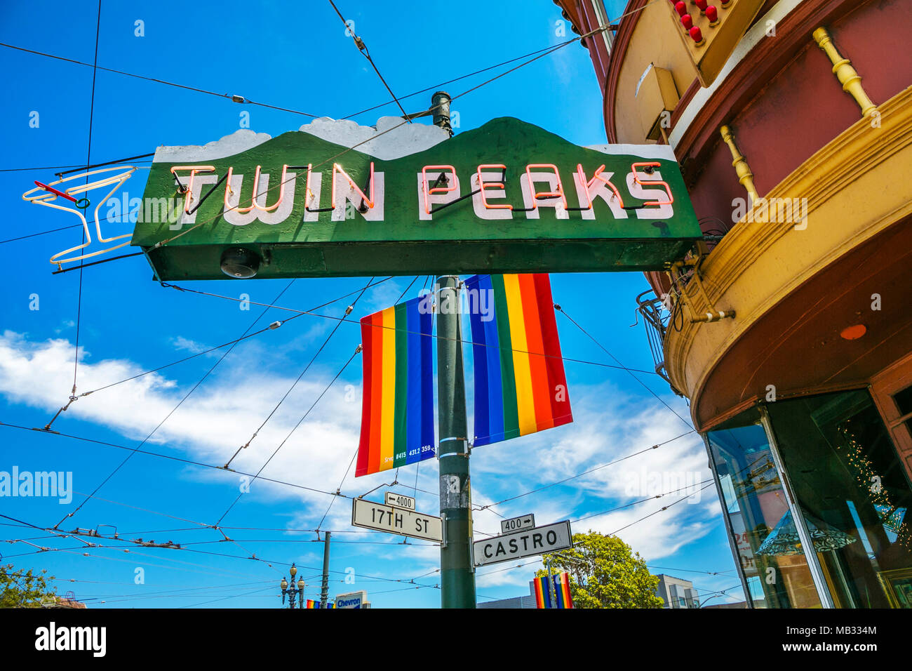 Twin Peaks taverne. Le quartier Castro. Le Castro a été l'un des premiers quartiers gay aux États-Unis. San Francisco. La Californie, USA Banque D'Images