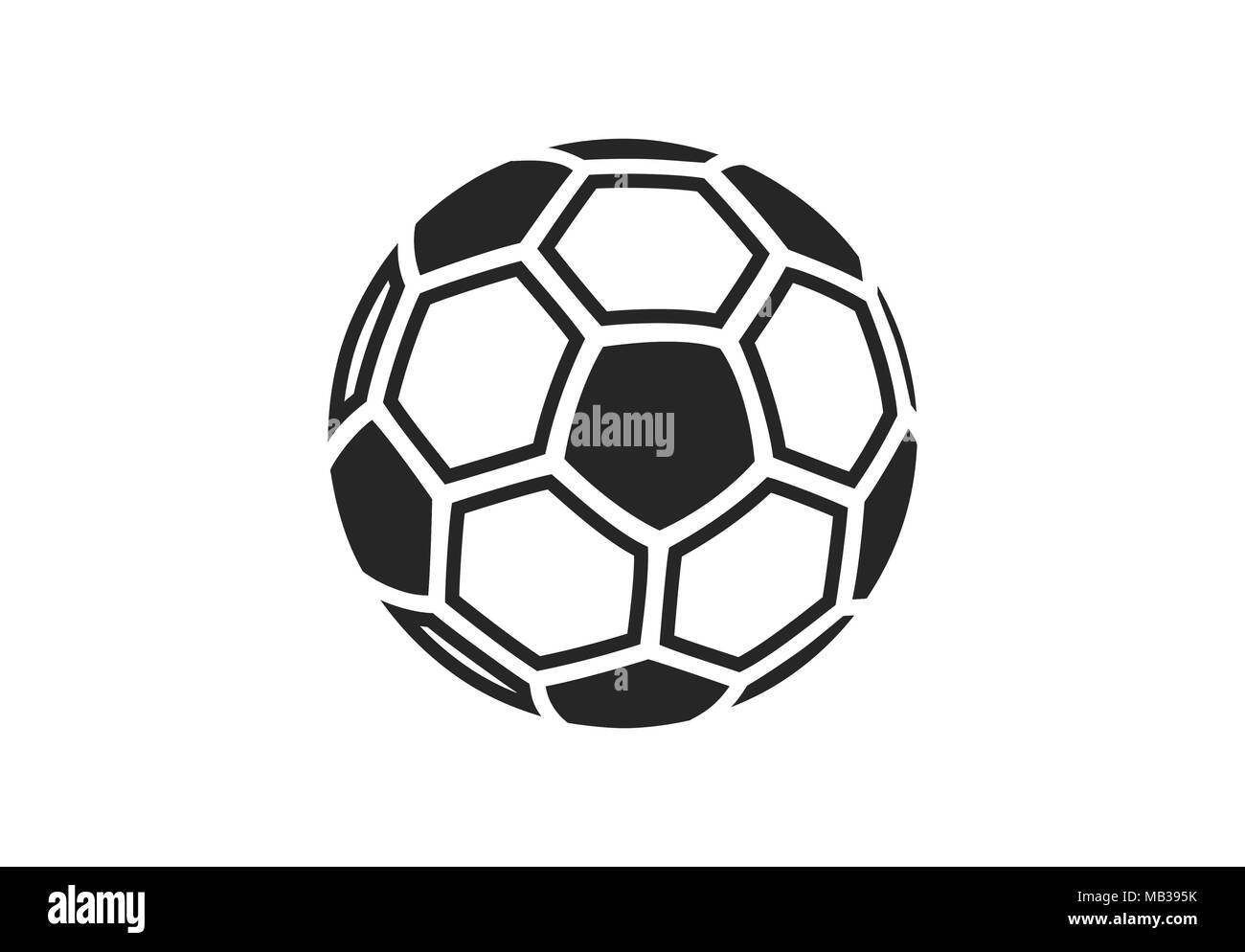 Ballon de soccer Football icon isolé sur fond blanc. Vector illustration  Image Vectorielle Stock - Alamy